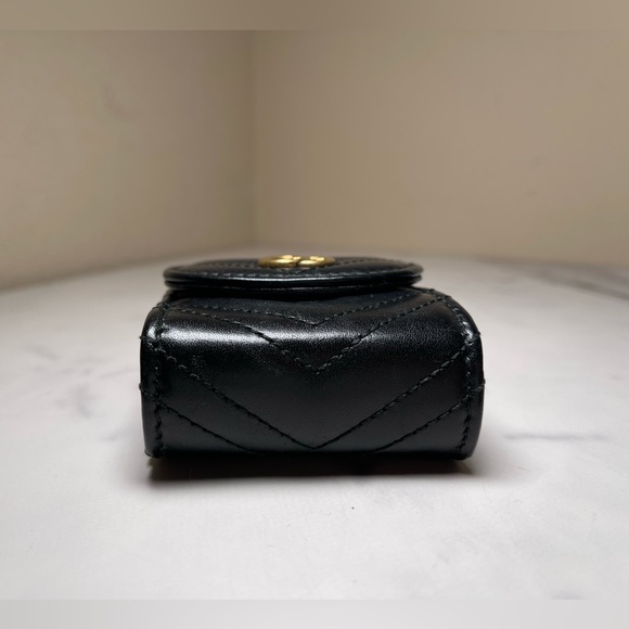 🖤 GUCCI BLACK MARMONT MATELASSE CIGARETTE/ LIPSTICK CASE - Picture 7 of 12